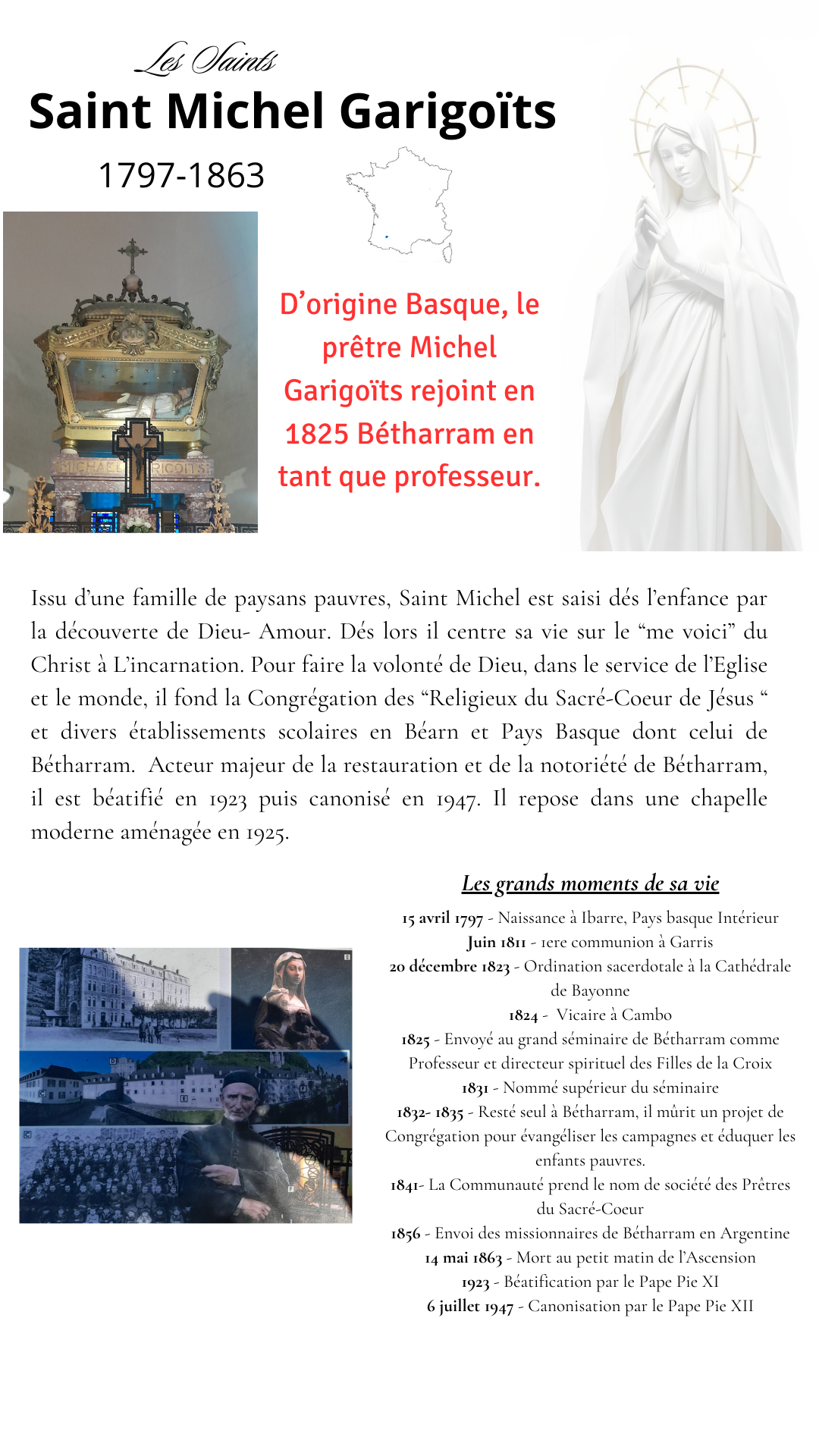 Dieu parle à mon coeur - Les Saints - Saint Michel Garicoïts