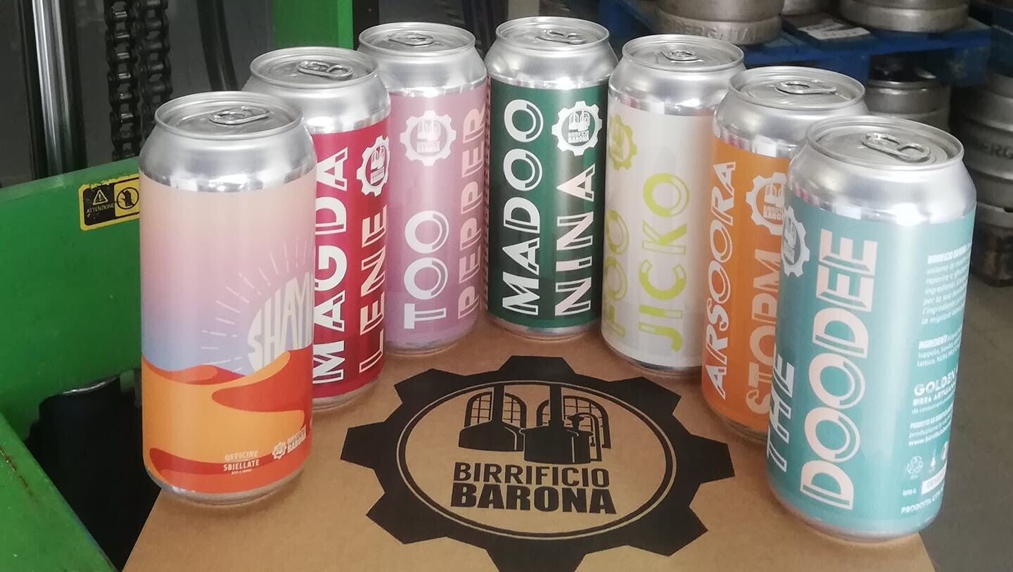 birra di birrificio barona in lattina