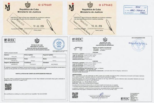 Legalización de documentos registrales