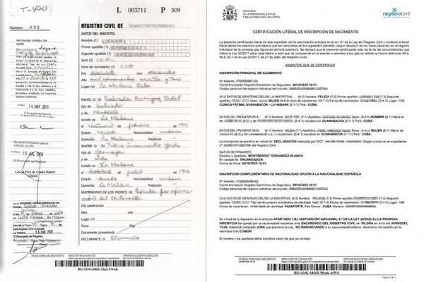Obtencion de Certificado de Nacimiento y Matrimonio Español