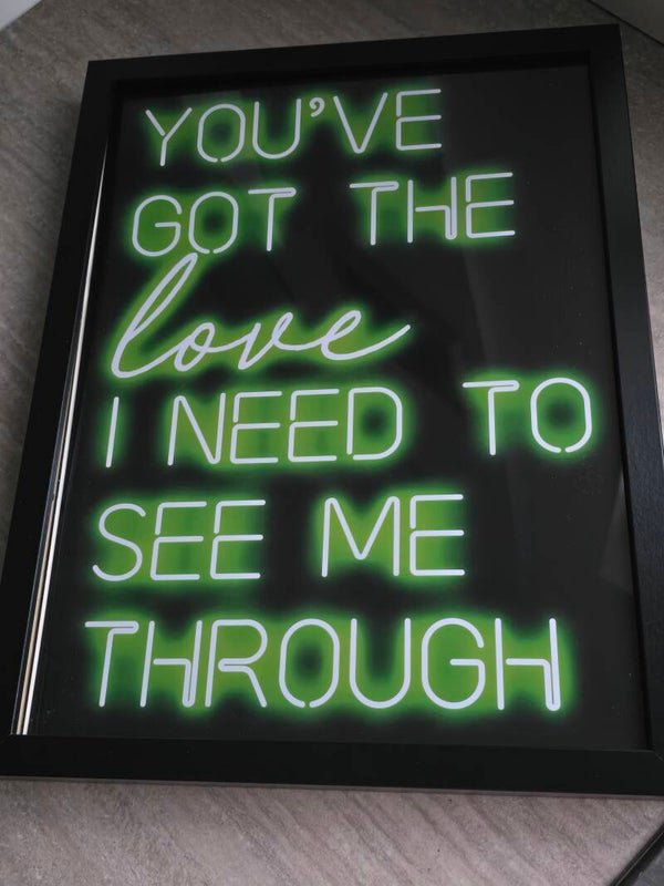 You've Got The Love Neon Green Framed Print
