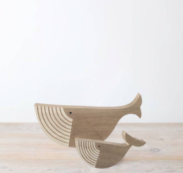 Wooden Whale Decorations
