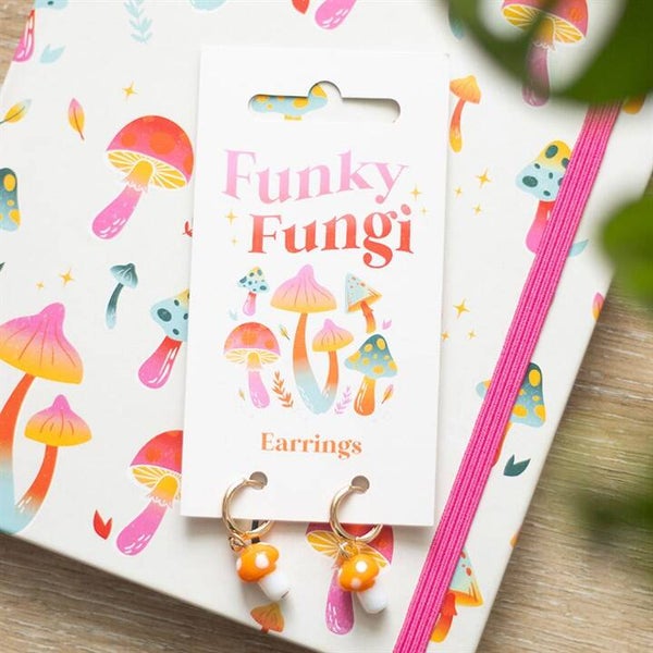 Orange Toadstool Earrings