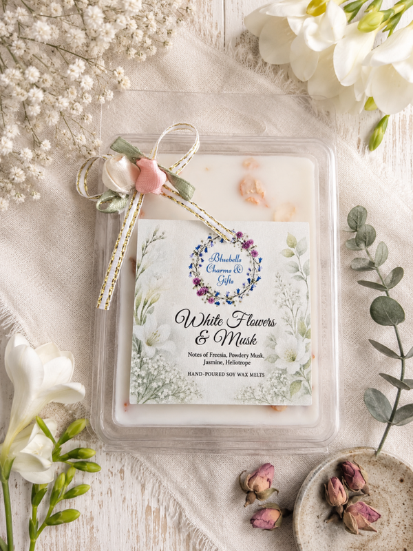 White Flowers & Musk Hand-Poured Soy Wax Melts