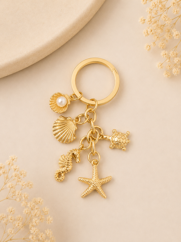 Gold Coastal Keyring