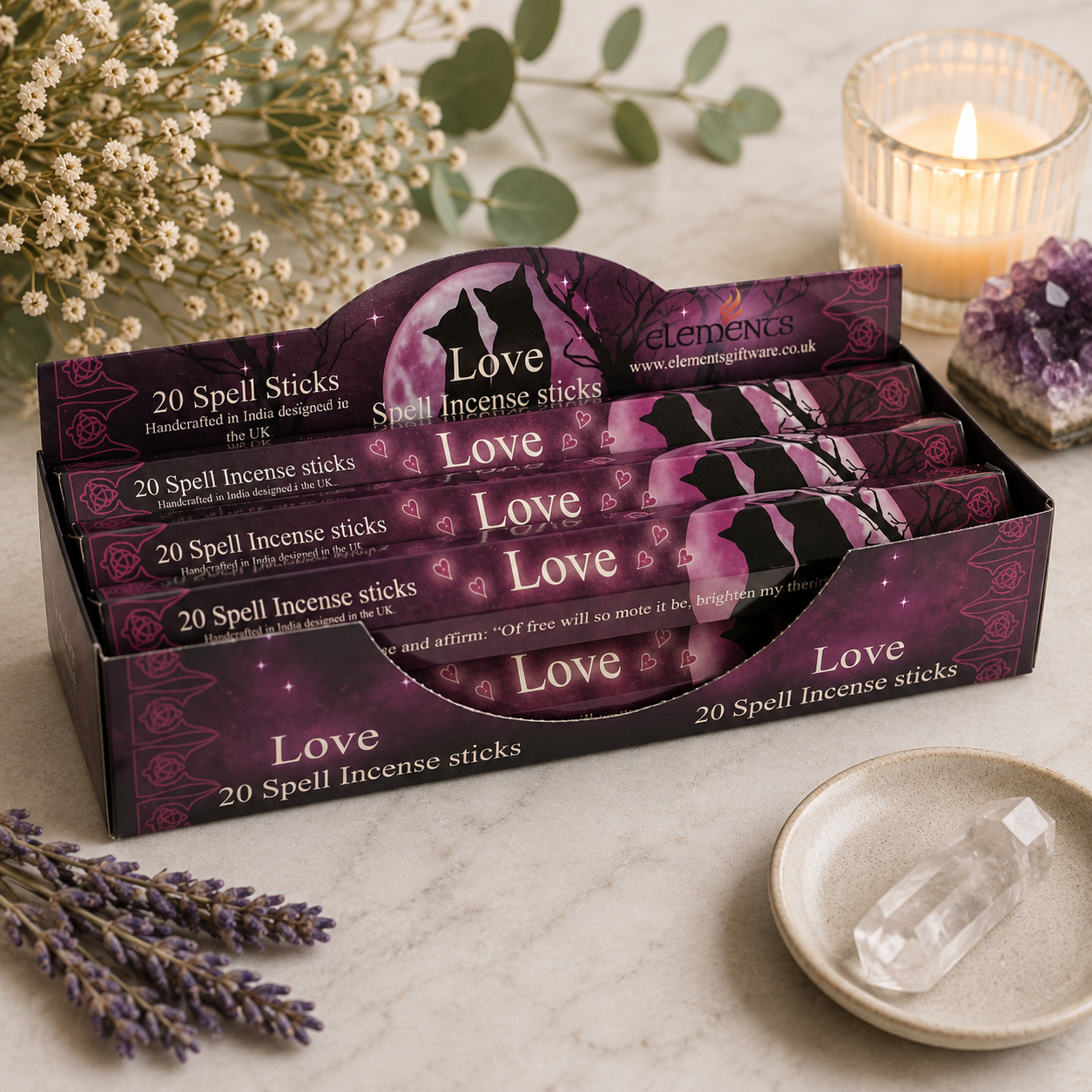 Love Lavender & Orange Blossom Incense Sticks by Lisa Parker
