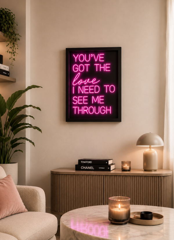 You've Got The Love Neon Framed Print