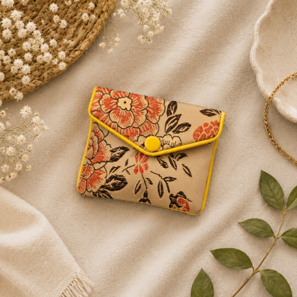 Gold Floral Mini Purse