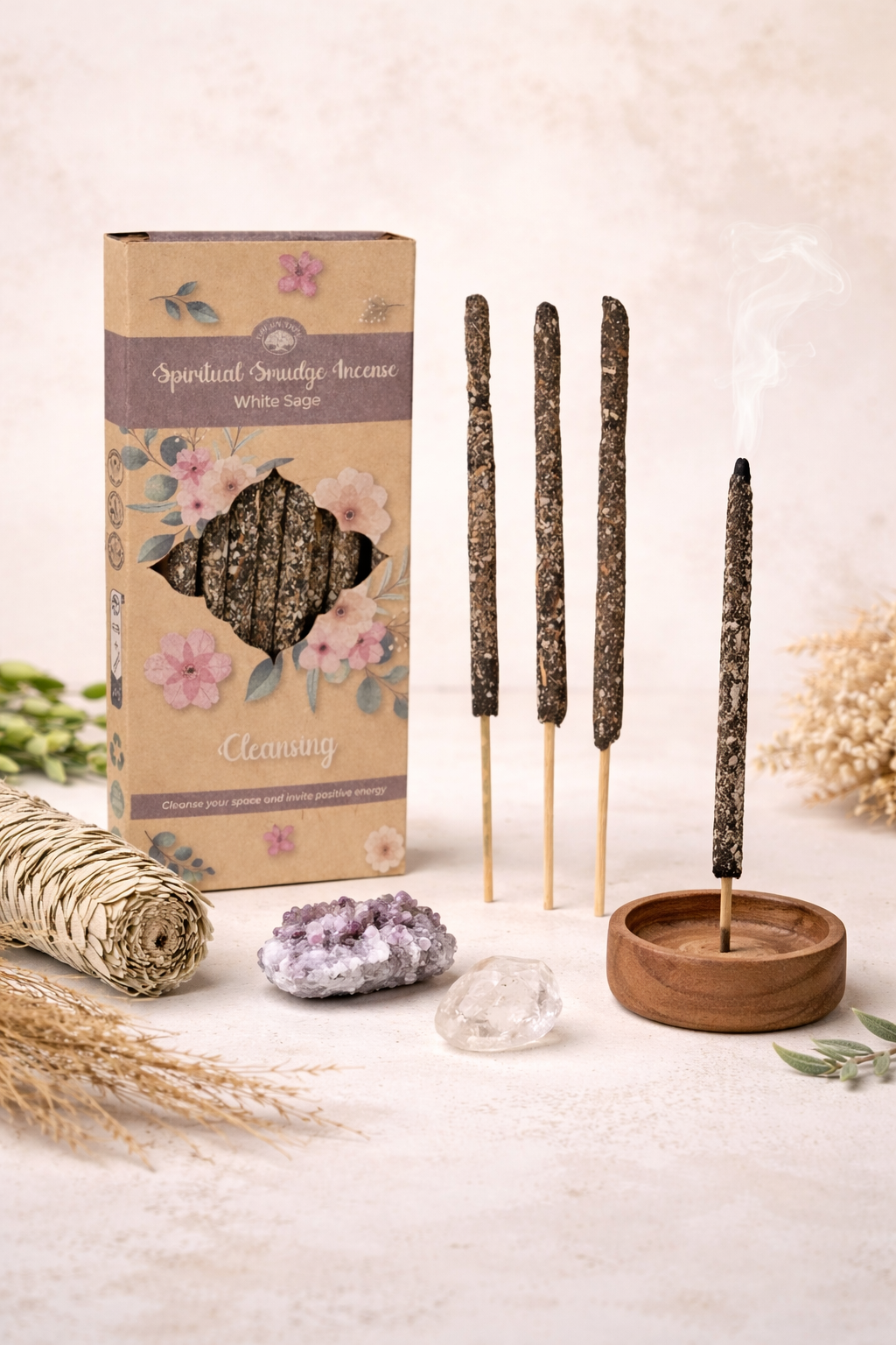 White Sage Cleansing Smudge Incense Stick