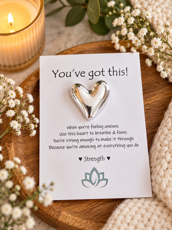 Silver Strength Heart Keepsake