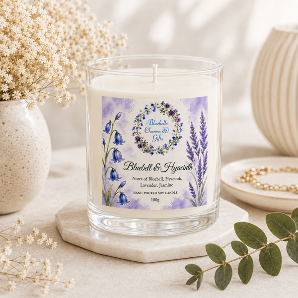 Bluebell & Hyacinth Hand-Poured Soy Candle