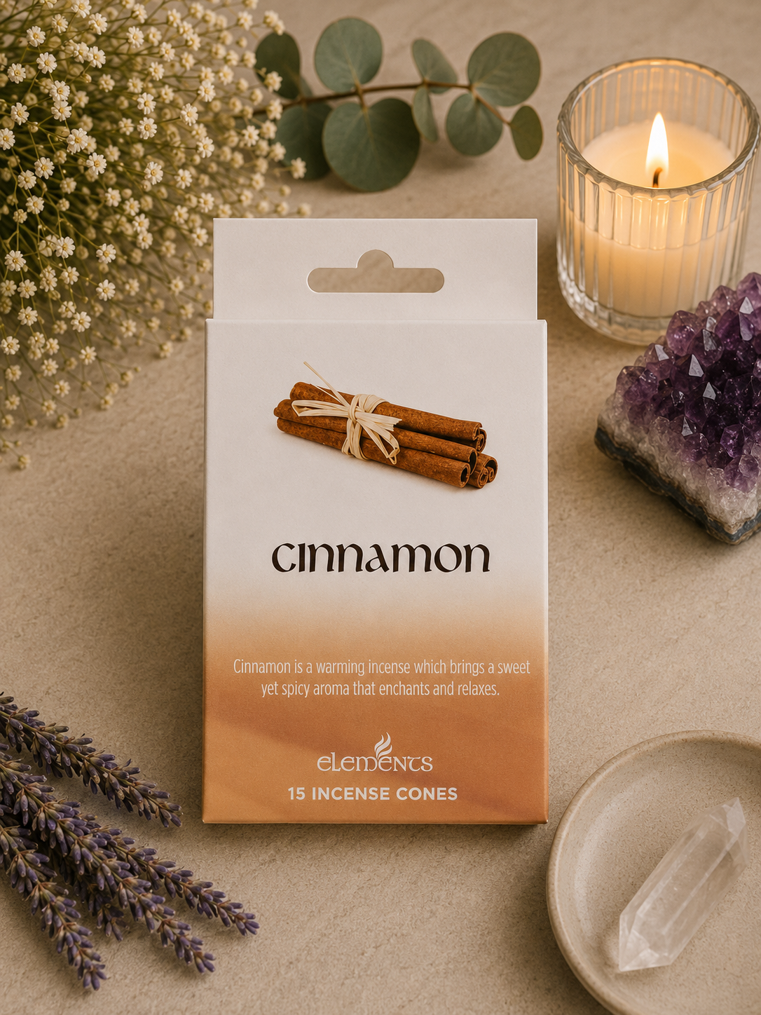Elements Cinnamon Incense Cones
