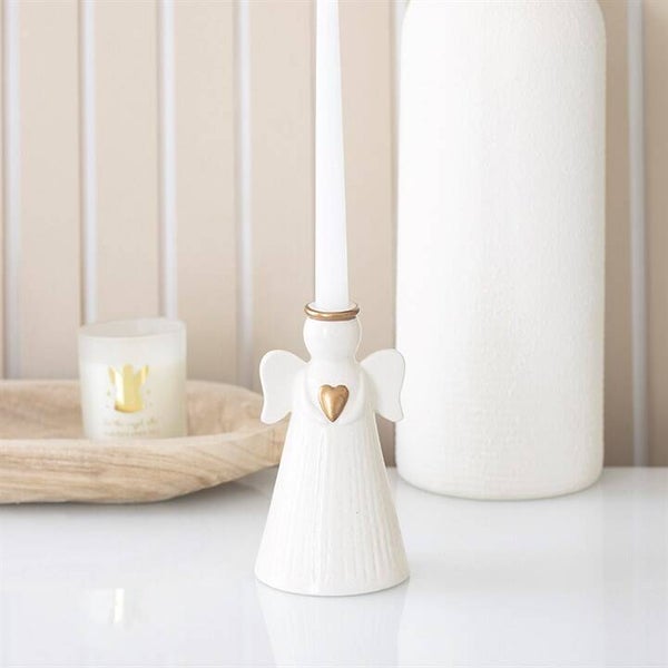 Angel Heart Taper Candle Holder