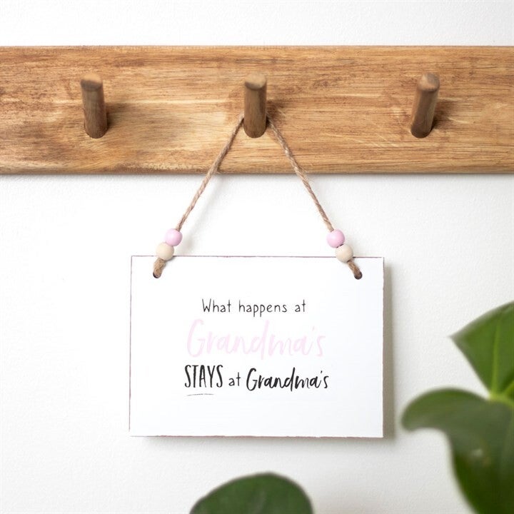 Grandma Sentiment Wooden Hanging Sign