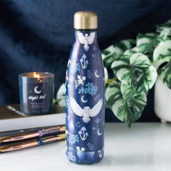 Night Flight Owl Metal Water Bottle