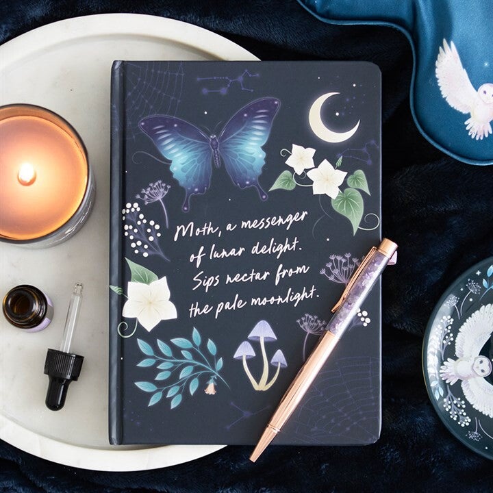 Night Flight Journal with Amethyst Crystal Pen