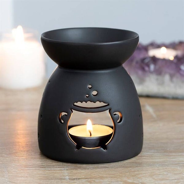 Black Cauldron Cutout Wax & Oil Tealight Burner