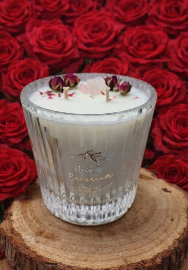 Rose and Geranium Pure Soy Candle 32cl