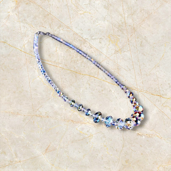 Iridescent Faceted Glass Bead Necklace