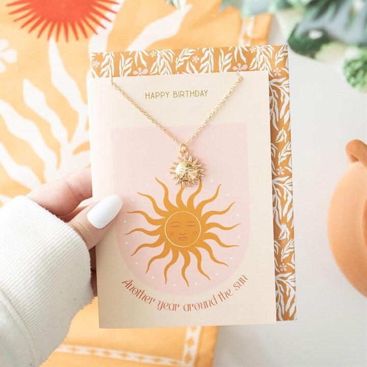Sun Necklace Birthday Card