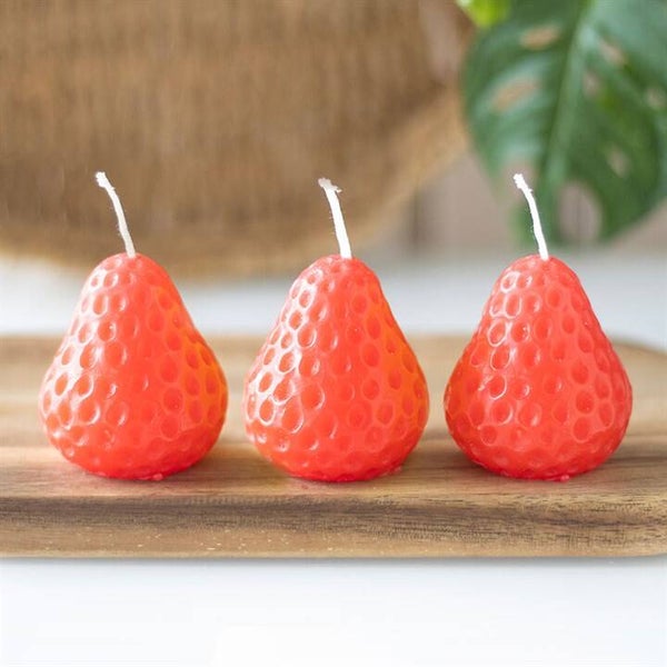 Strawberry Shaped Candles