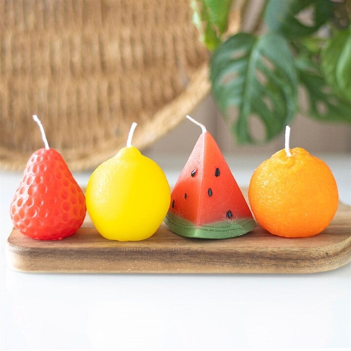 Set of 4 Fruit Candles