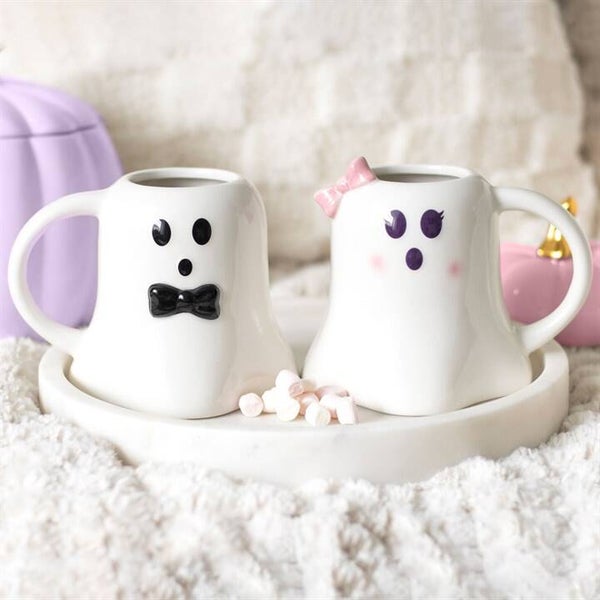 Mr and Mrs Boo Ghost Mug Set