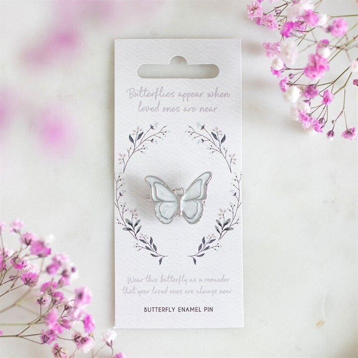 White Butterfly Brooch