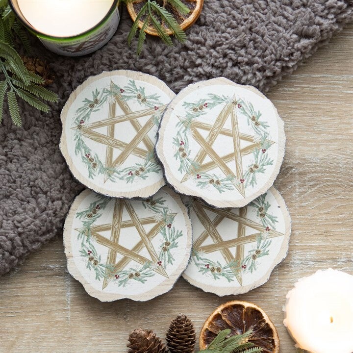 Winter Solstice Wooden Coasters