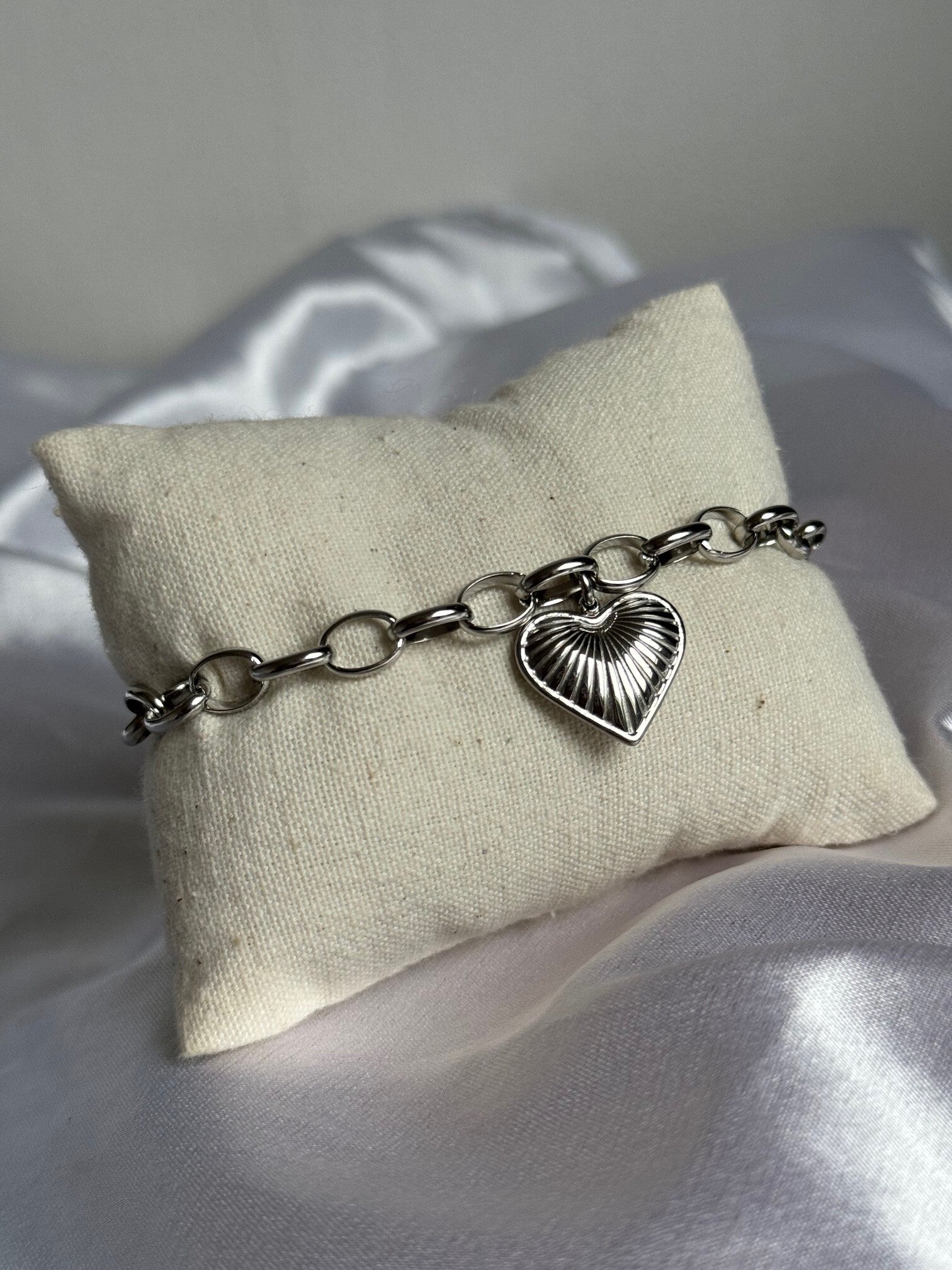Armband Big Heart - Zilverkleurig
