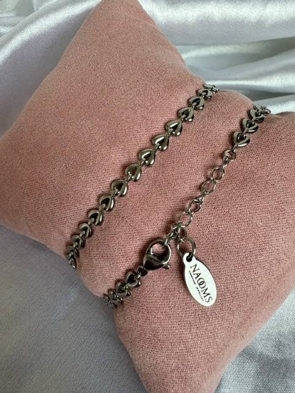 Armband Linked Hearts - Zilverkleurig