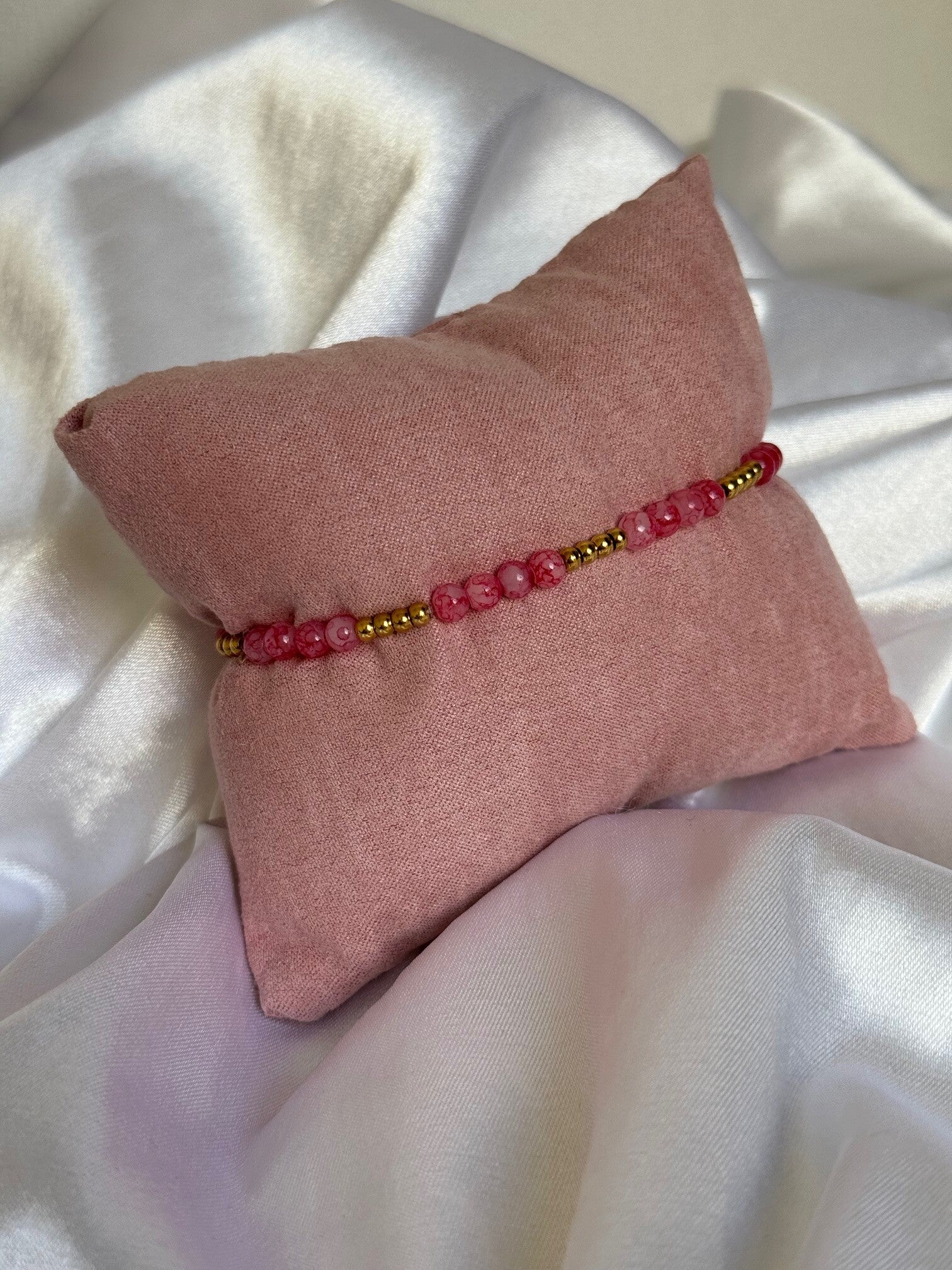 Armband Pink Summer - Goudkleurig