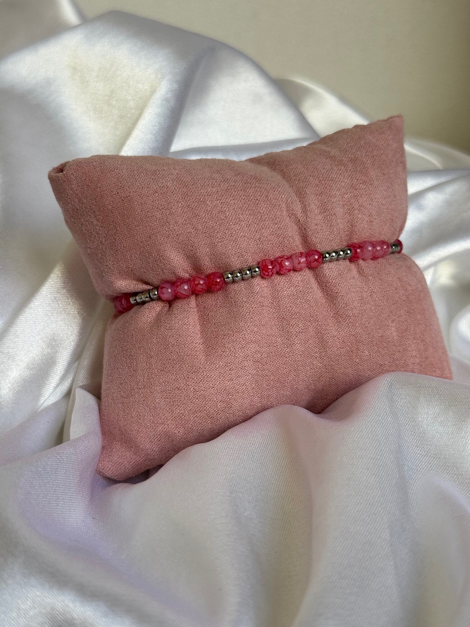 Armband Pink Summer - Zilverkleurig