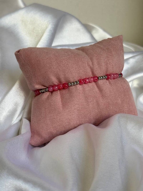 Armband Pink Summer - Zilverkleurig