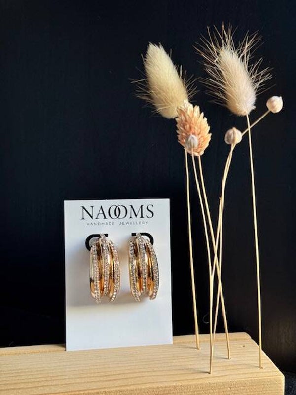 Oorbellen Sparkle Hoop - Goudkleurig