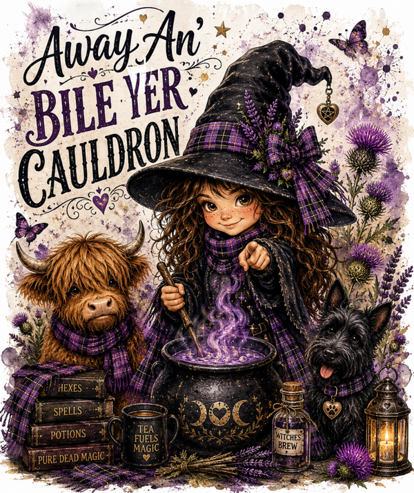 Away An’ Bile Yer Cauldron – Effin’ Effie Scottish Witch Art