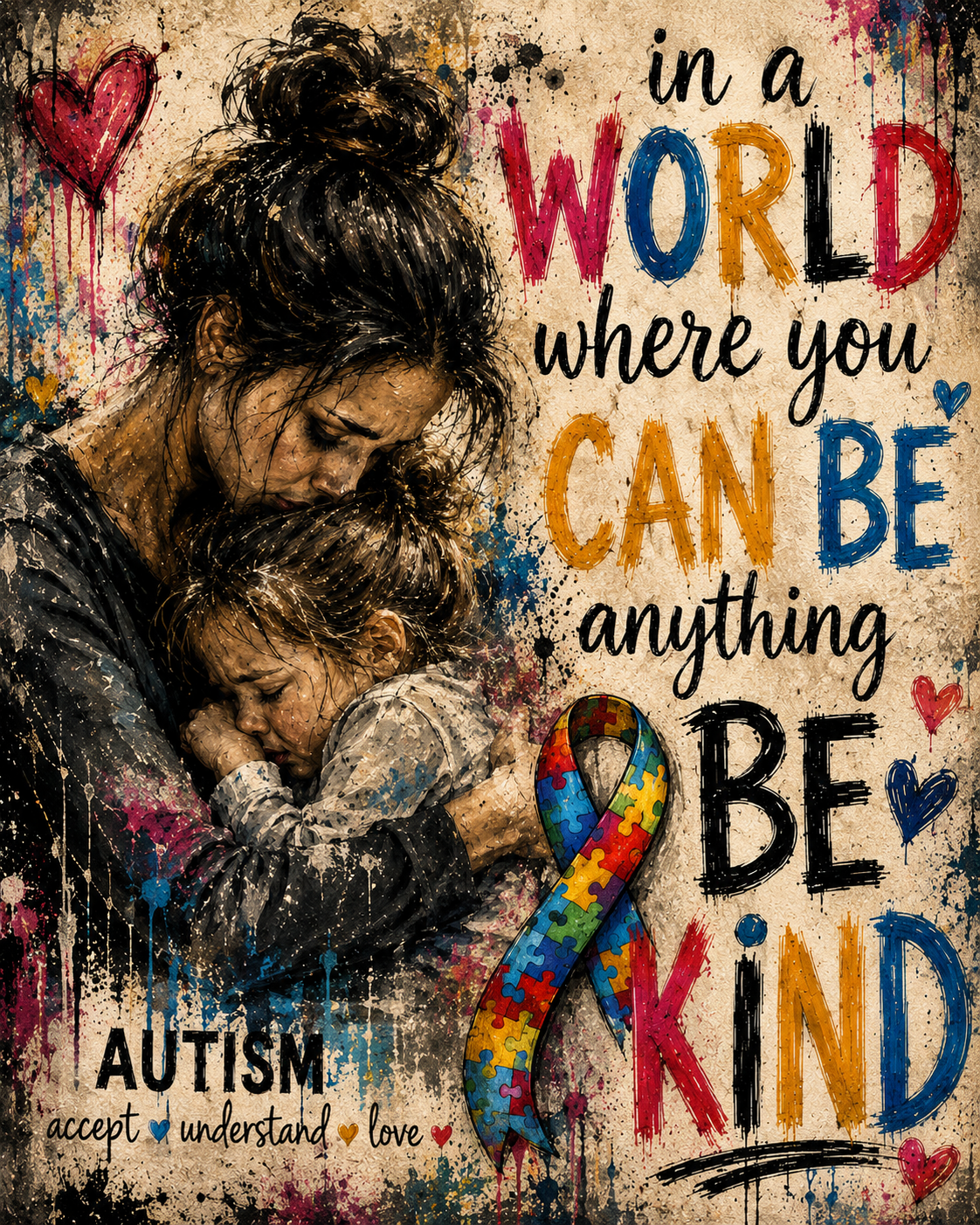 Be Kind – Autism Acceptance Art Print