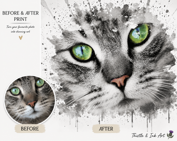 Purrfect Gaze – Personalised Cat Portrait