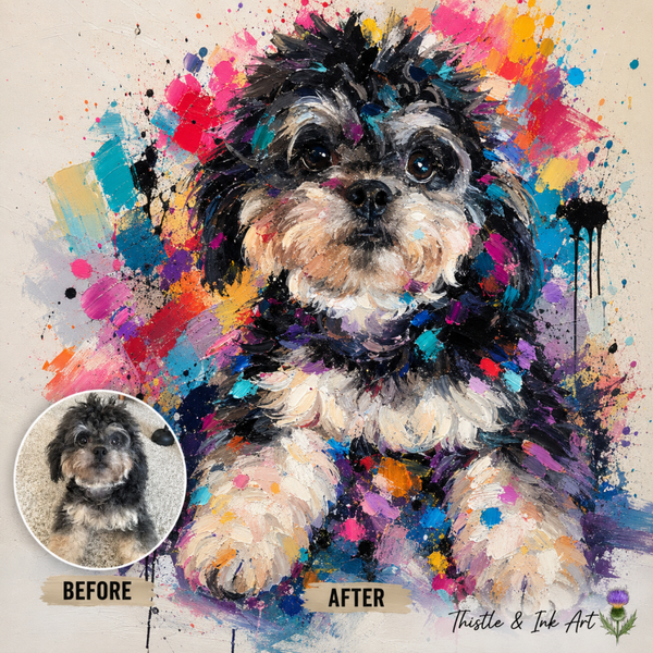 Colour Me Happy – Personalised Pet Portrait