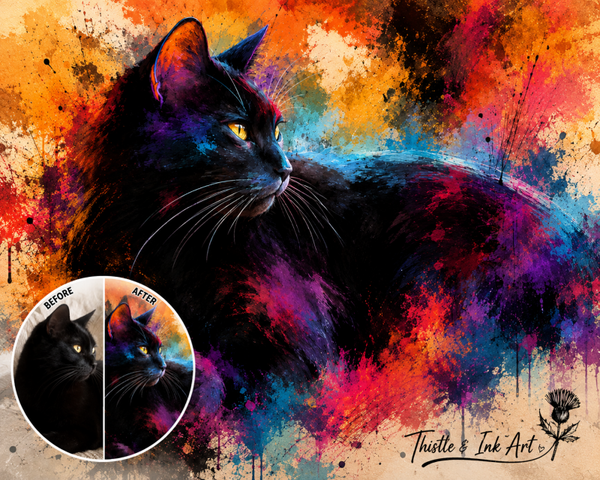 Personalised Pet Portrait – Colour Splash
