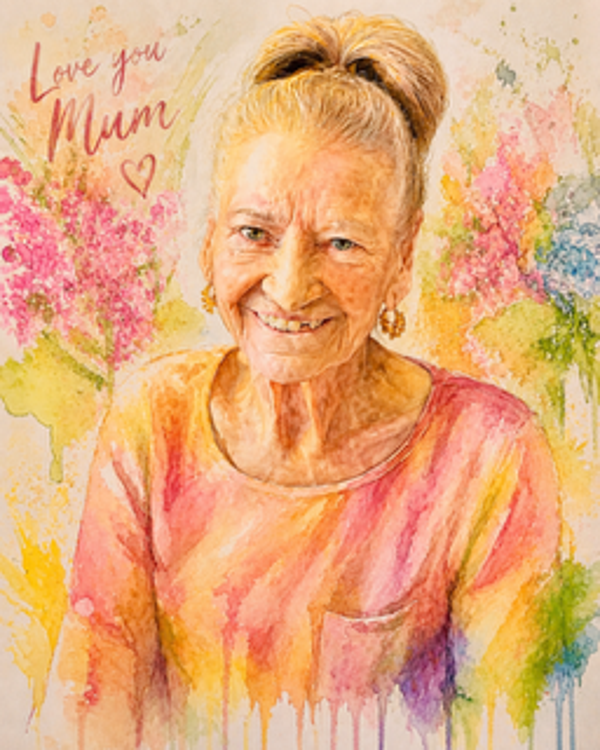 For Mum, With Love – Personalised Portrait