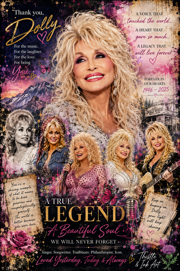 Dolly Parton Tribute Print – A True Legend | Country Music Icon Wall Art