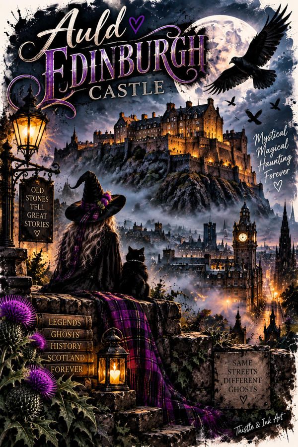 The Witch of Edinburgh Castle – Haunted Scottish Folklore Art Print