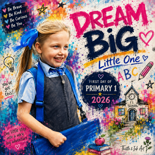 Dream Big – Personalised First Day of School Print