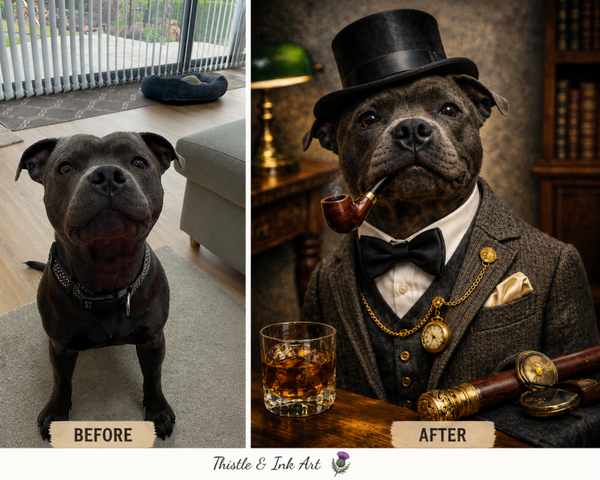 Gentleman Cooper – Personalised Pet Portrait