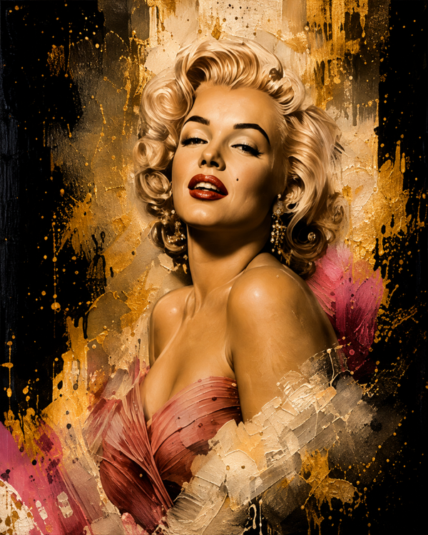 Marilyn Monroe – Golden Glamour Art Print