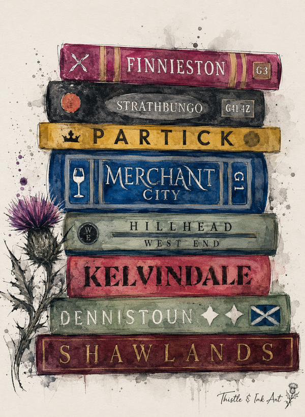 Glasgow Between the Lines – Glasgow Neighbourhood Art Print