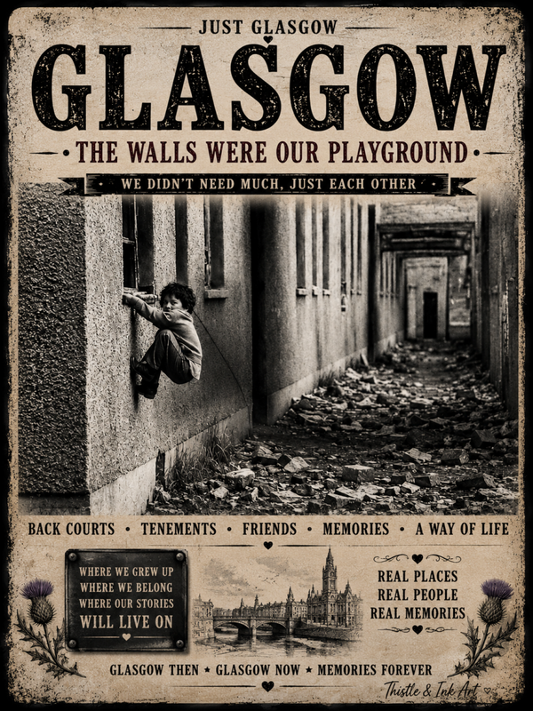 The Walls Were Our Playground | Glasgow Art Print