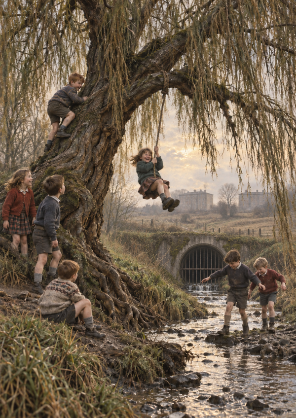 Hairy Mary at the Burn – Auld Drumchapel Childhood Art Print