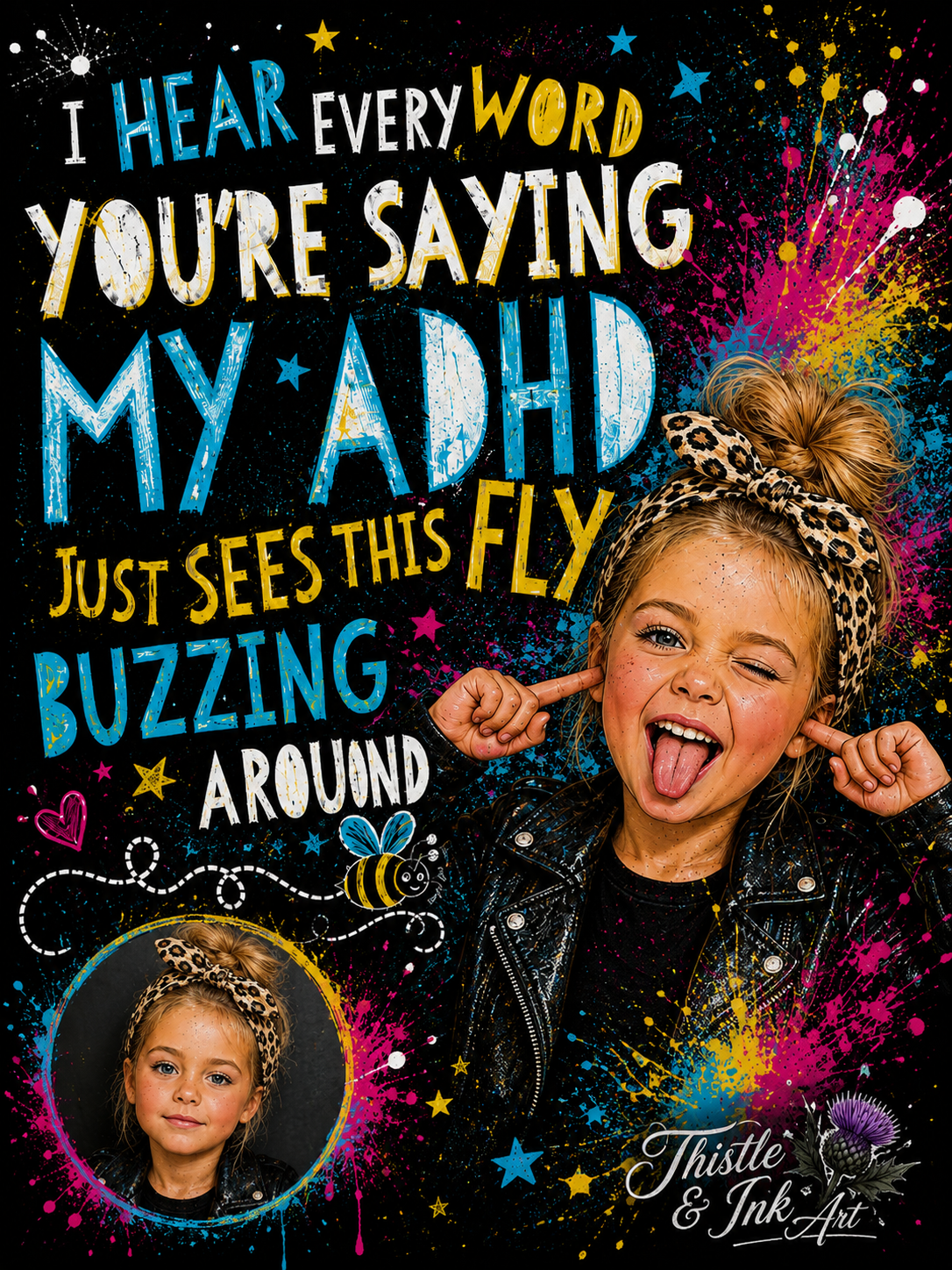 My ADHD Superpower – Personalised Child Portrait
